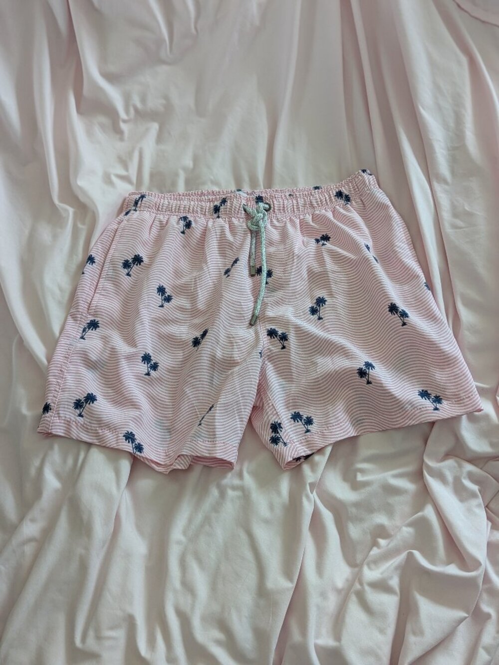 Vintage Summer Pink Pineapple Swim Trunks Size M